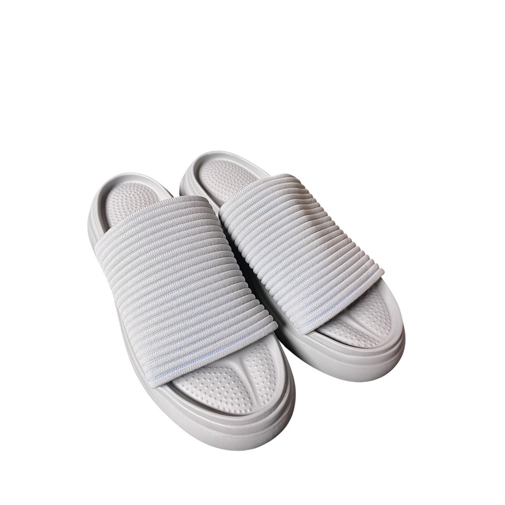 Rag & Bone Ansley Knit Slide Sandals Light Grey Blue Platform Slides Womens 38